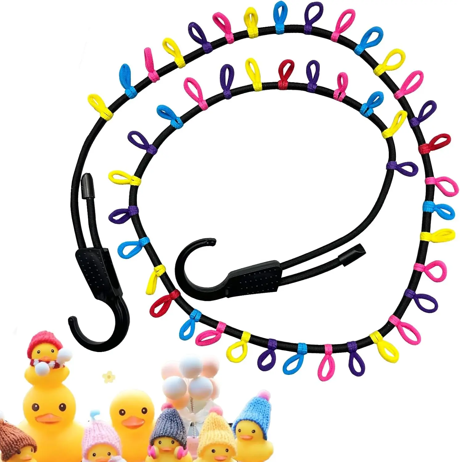 Rubber Duck Holder for Jeep Owners, Duck Display Rope Paracord Strap for Jeep Wrangler YJ JK JL JT, Jeep Ducking Interior Accessory (Rubber Ducks Not Included)