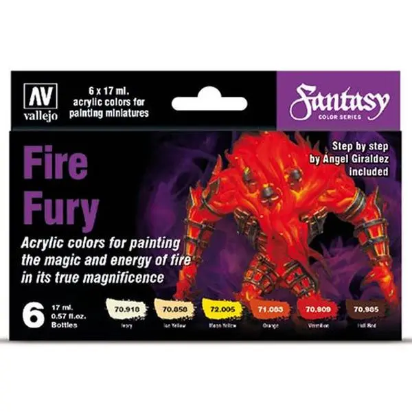 Model Color: Fantasy: Fire Fury (6) By Vallejo
