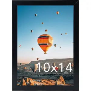 10x14 inch Picture Frame Black for 30 x 40cm Diamond Painting Art, Horizontal and Vertical Formats for Wall Hanging, 10 x 14 Wall Gallery Poster Photo Frame with Durable Shatter Resistant