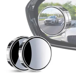 Car Blind Spot Mirror, 2pcs 360 Degree Adjustable Car Rearview Mirror, Universal Car Auxiliary Mirror for Sedan, Truck, SUV & Motorcycle