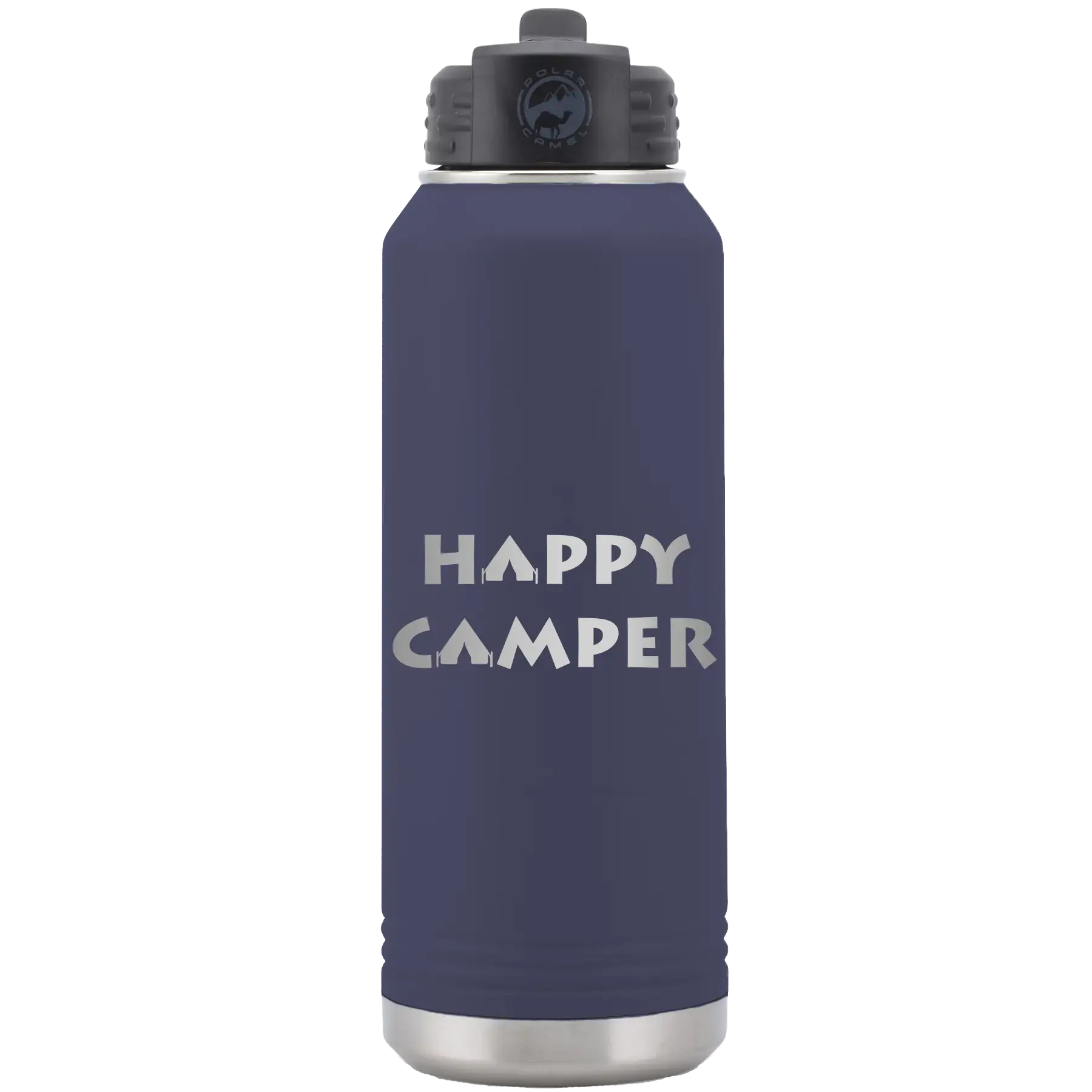 Happy Camper 32 oz Water Bottle | Navy
