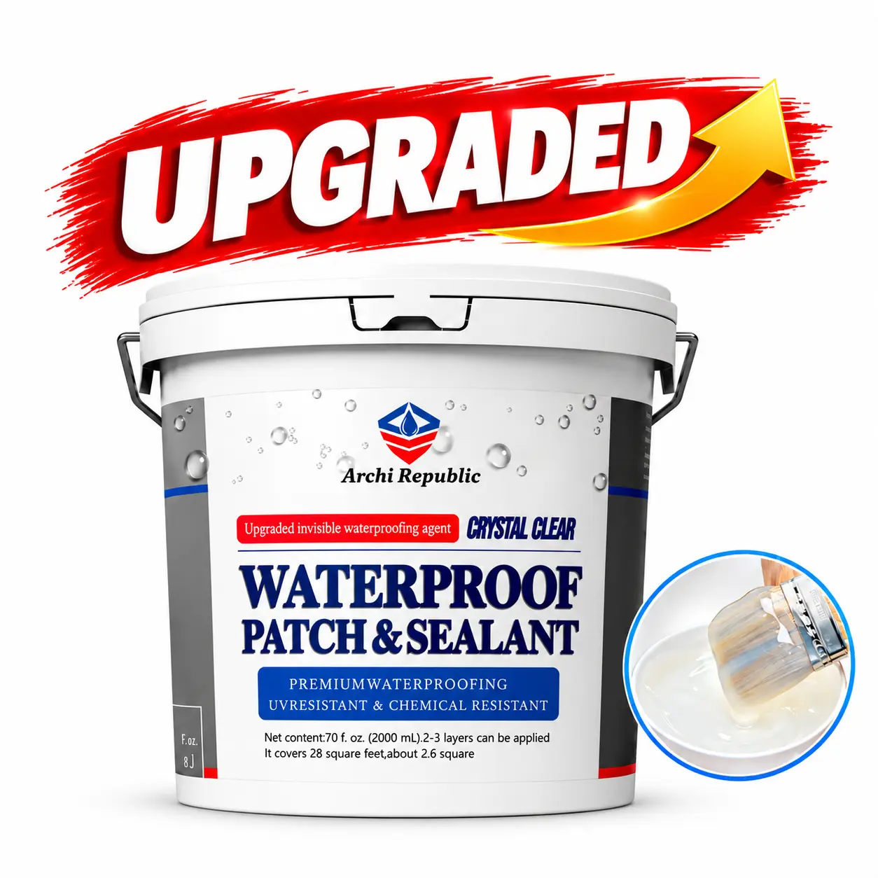Archi Republic Clear Waterproofer - Highly effective waterproofing coating that protects your building from water, long lasting and easy to use on a wide range of surfaces. sellador de juntas