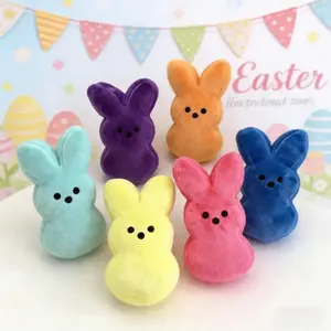 Cute Easter Bunny Plush Toy Set, Soft Stuffed Animals, Comfortable Pillow Decor, 6 Piece Set, Perfect for Room Decoration