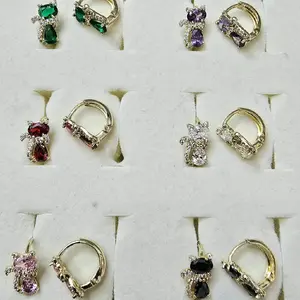 Mini Hoop Earrings for Cats in Various Colors Adorable Cat Design