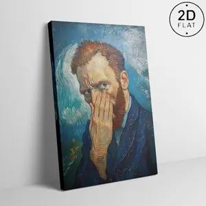 Vintage Van Gogh-Style Artistic Bathroom Poster Print, Funny Stink-Face Bad-Smell Toilet Humor Decoration for Home Supplies, Kitchen Wall Decor
