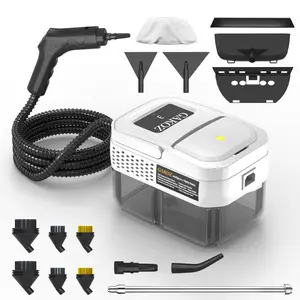 High Pressure Handheld Steam Cleaner, Portable Chemical-Free Home Steamer with 10 Attachments for Deep Cleaning Kitchen, Bathroom, Car, Includes Premium Essential Oil