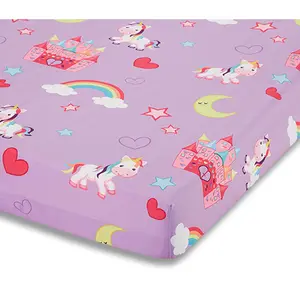 Everyday Kids Unicorn Dreams Baby Girl Fitted Crib Sheet