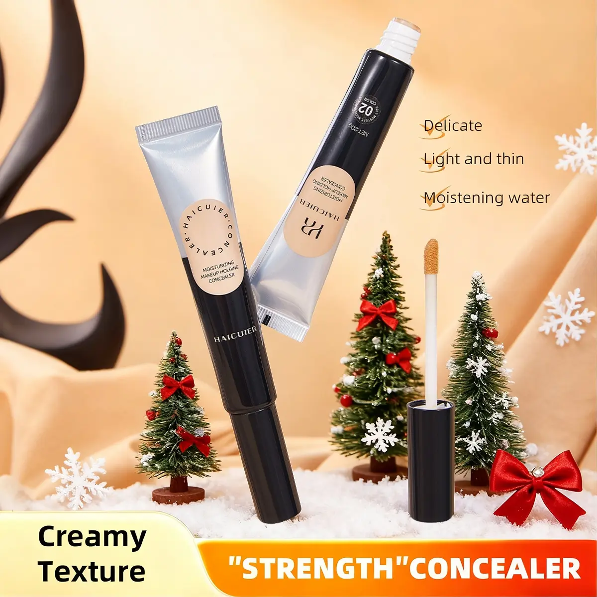 Moisturizing Makeup Holding Concealer, Waterproof Sweatproof Smudgeproof, Hydrating Formula, Dual Effect, Quick Coverage, Time-Saving