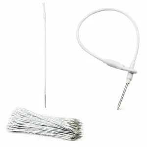 Security Tags Lanyards Wire Loop, Anti-Theft EAS Loss Prevention System, Retail Store Security Equipment Prevention Antishoplifting System (White)