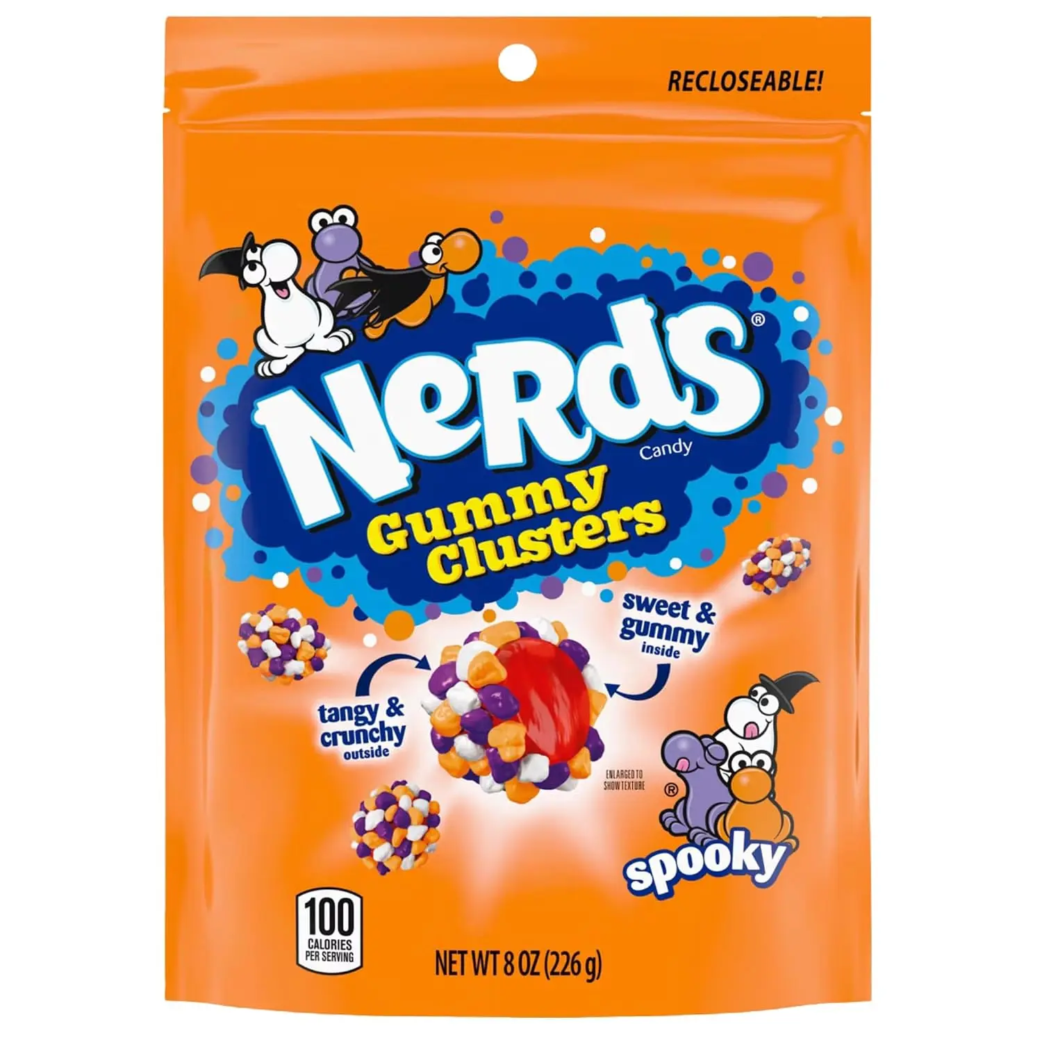 Nerds Gummy Clusters Spooky Halloween Candy, 8 oz Bag