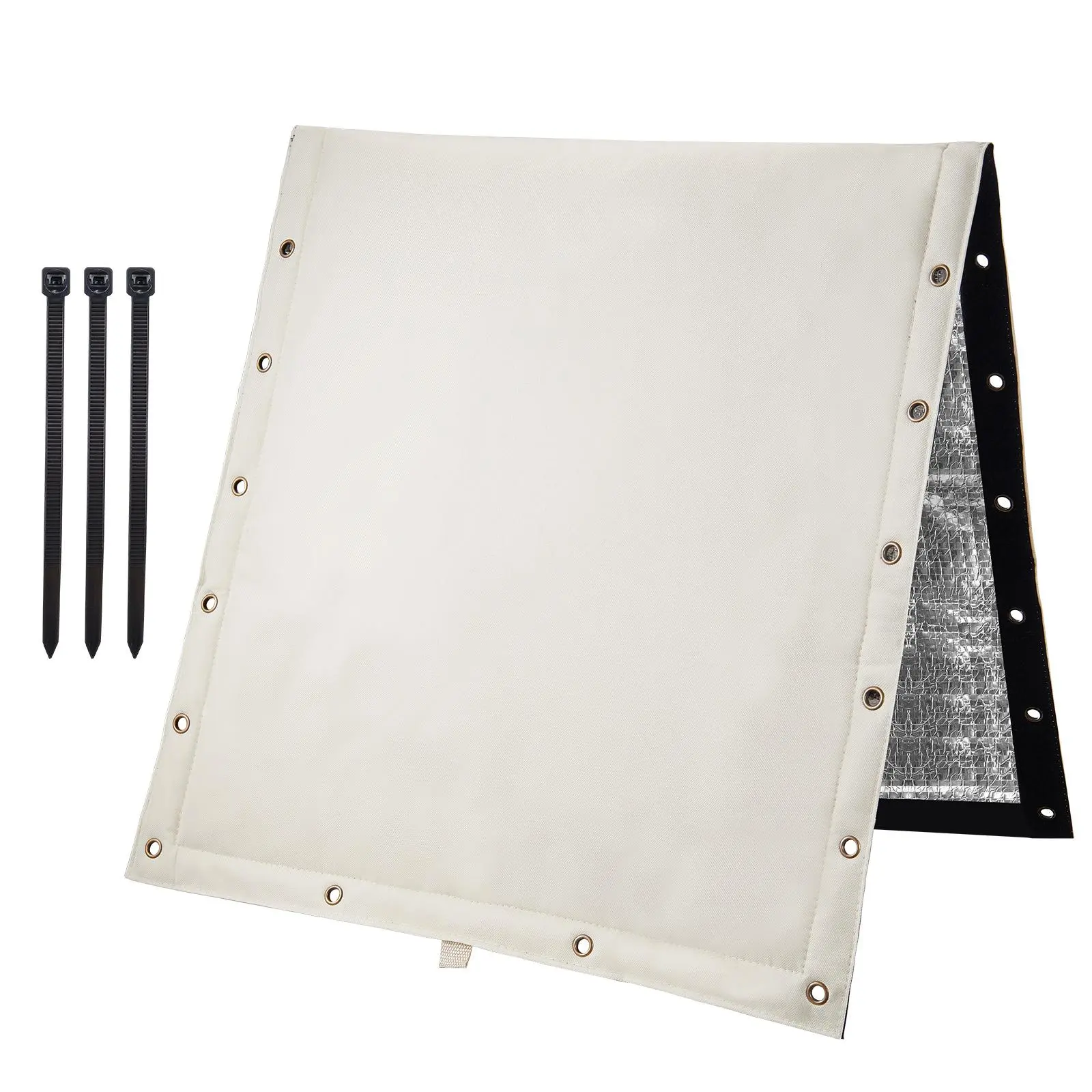 【summerfinds】VEVOR Fiber Cotton Well Head Pump Cover, 24''W x 24''H, Pipe Insulation Cover Sprinkler Cover for Outside Backflow Valve Cover, 600D PVC Oxford Polyester Surface Aluminum Film Thermal Insulation Layer