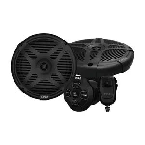 Marine Bluetooth Speaker Kit - Waterproof, Wireless Control, Microphone