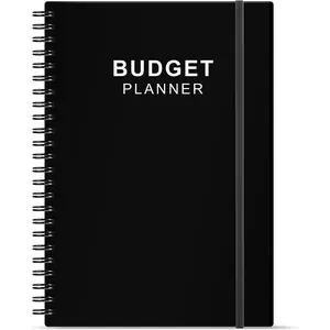 Budget Planner - Monthly Budget Book with Expense Tracker Notebook Undated 12 Month Bill Organizer & Finance Planner to Manage Your Money Account Book with Colorful Tabs 5.8" x 8.5" Black