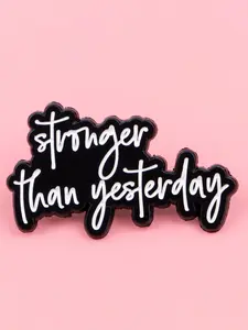 Funny Slogan Enamel Brooch Pin, Fashion Bag Accessory, Zinc Alloy Letter Badge, Perfect for Daily Use, Casual Style, All Seasons