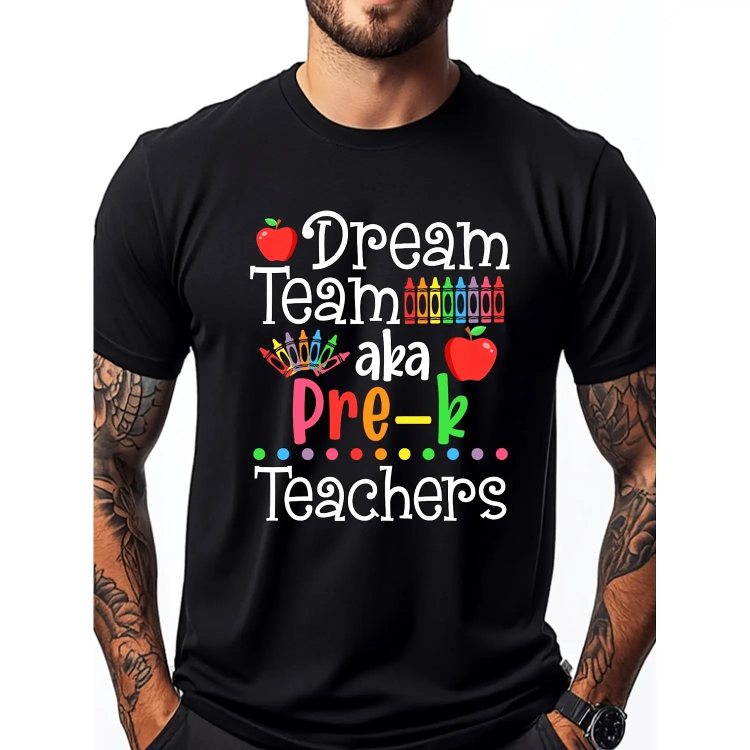 Dream Team Aka Pre K Teachers Shirt Back to School Mens Graphic Tshirts Short Sleeve T Shirt Men Big