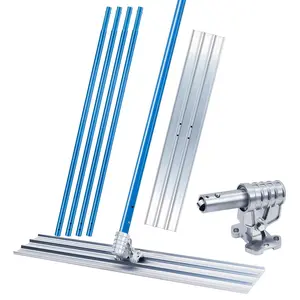 Garvee 48" x 8" Magnesium-Aluminum Bull Float Kit for Concrete Finishing - Heavy-Duty Square End Cement Smoothing Tool with 4 Adjustable Handles & Bracket for Concrete Slabs
