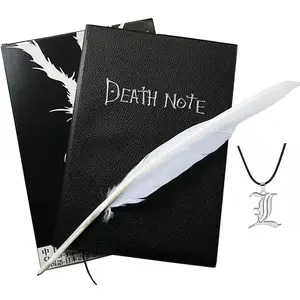 Deathnote Book Anime Accessories Set Feather Pen and L Necklace