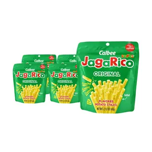 Calbee Jagarico Potato Sticks Original Flavor 5-Pack (60g x 5) - Crispy Japanese Snack, Viral TikTok Favorite