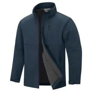 Outdoor Ventures Men's Softshell Jacket Waterproof Fleece Lined Rain Shell Jacket Lightweight Windbreaker for Hiking Travel