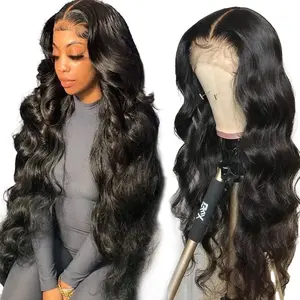 Center-parted big waves, full head covering, long curly hair, anti-hand-washing lace front hairpiece, net fabric 30 inches Wig Women for
