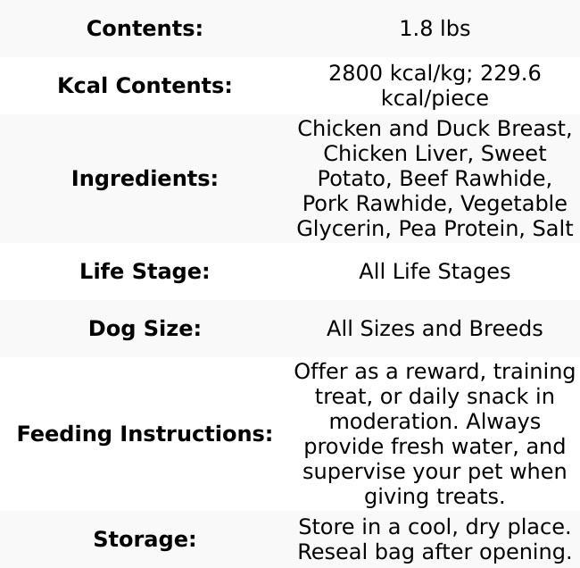 Hubert Premium Dog Treats Triple Flavored 10-inch Rawhide Shish Kabobs - Chews for Dogs