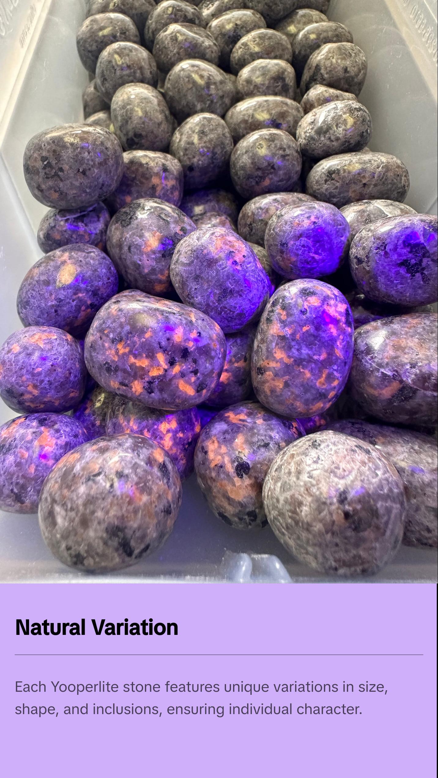 Yooperlite Tumbled Stone - Tumbled Yooperlite - Yooperlite Tumbles - Polished Yooperlite Crystal w/ UV Reactive Sodalite - Rare! Yooperlite Tumbled Stone - Tumbled Yooperlite - Yooperlite Tumbles - Polished Yooperlite Crystal w/ UV Reactive Sodalite - Rare!