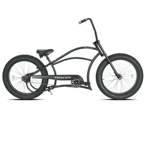 Tracer Harman GT 26'' Classic Chopper Stretch Cruiser Fat Tire Bike Single Speed