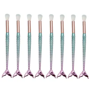Mermaid Makeup Brush Small Fishtail Eye Countour Brush Blending Brush Eye Socket Side Shadow Beauty Tool Single Brush Brightening