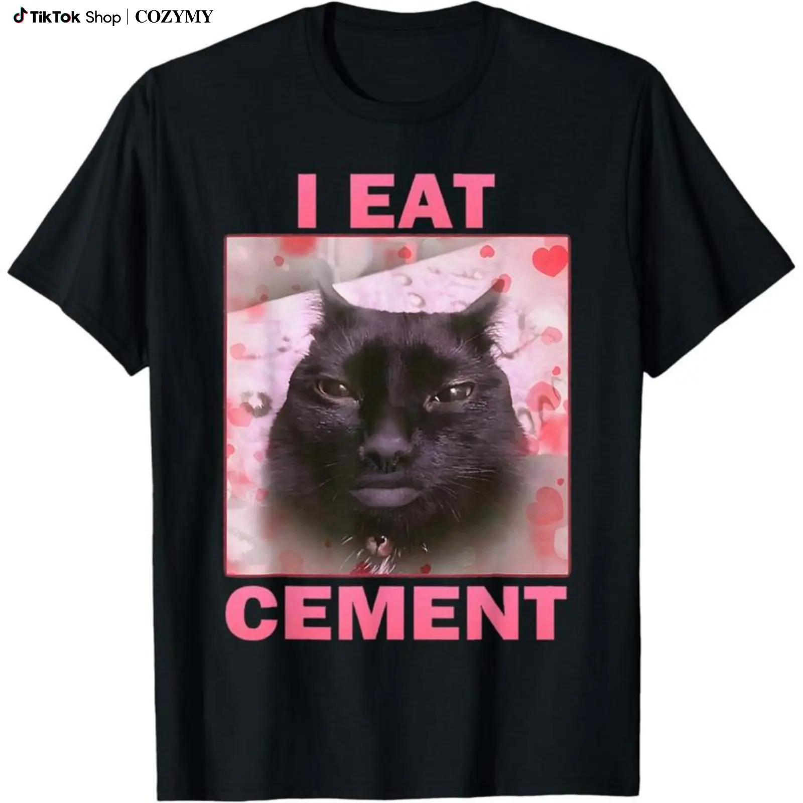 I Eat Cement Cursed Cat Funny Oddly Specific Weird Meme T-Shirt