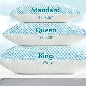 2pcs King Size Cooling Bed Pillows - Hotel Quality Non-Collapsing Down Alternative with, All-Season Support, Machine Washable & Breathable Design for Spinal Alignment, Hot Sleepers - King Bed Fits Standard Pillows (No Sagging), Pillows for Bed