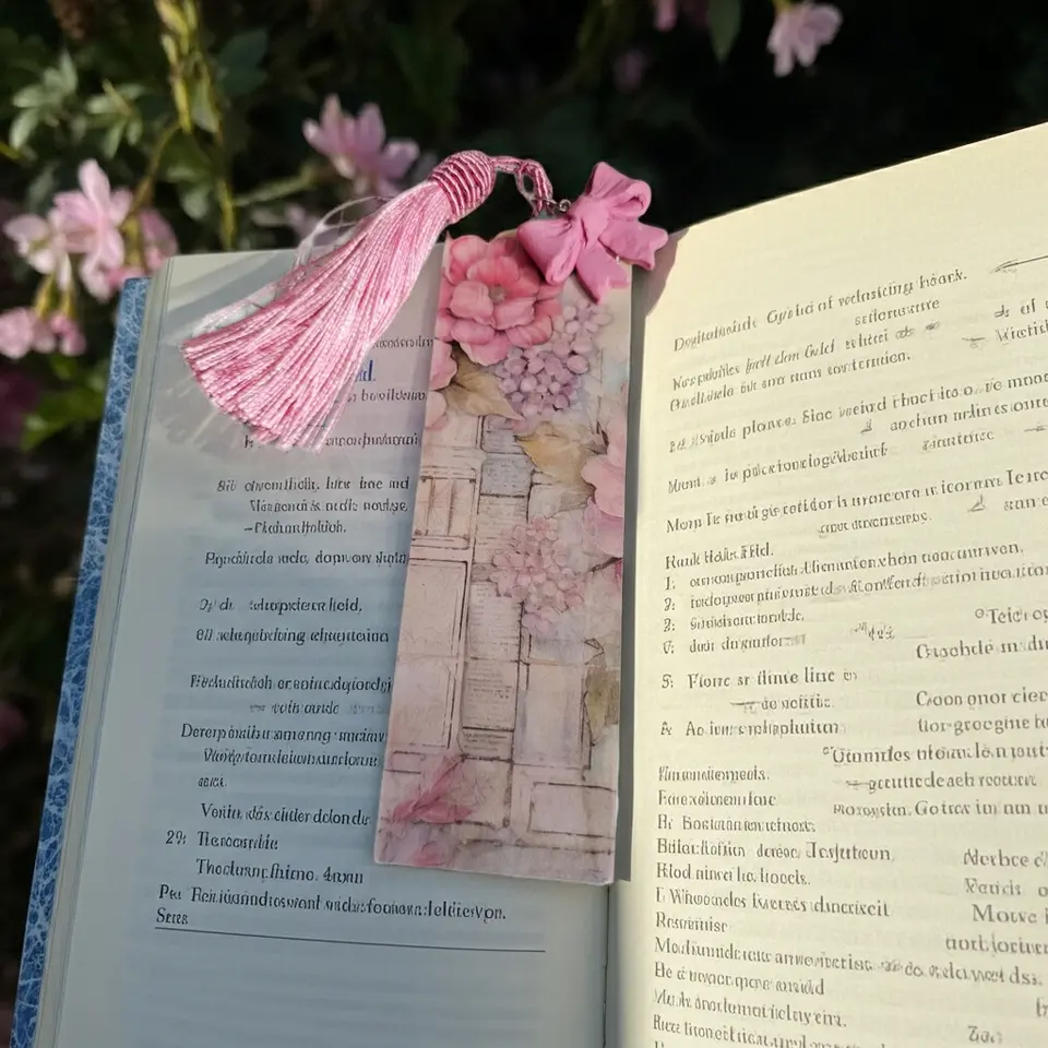 Botanical Pressed Flower Bookmark with Tassel