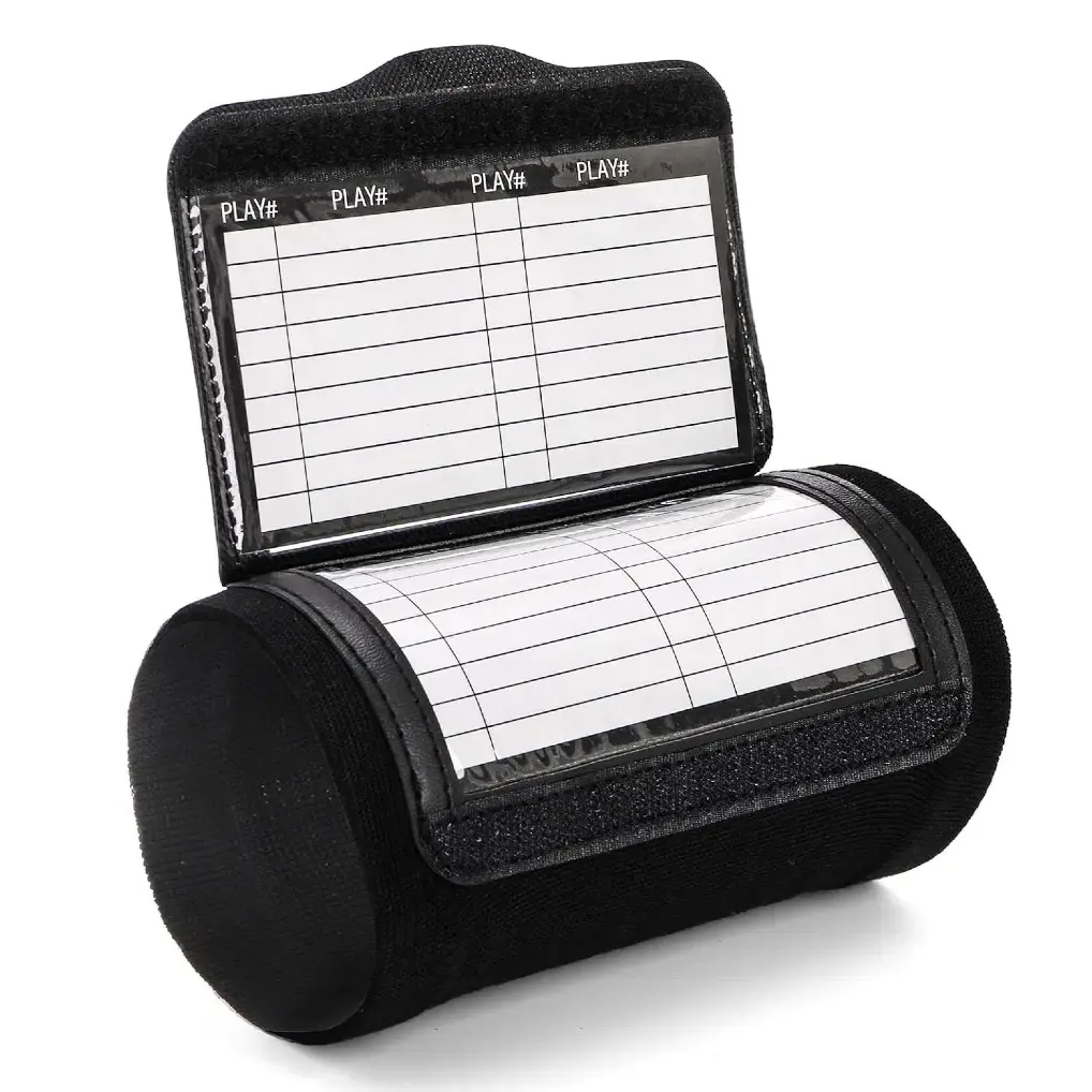 GETBED Wristband Playbook for Adult, Triple Playmaker Football Wristcoach with 3 Play Windows for Quarterbacks and Receivers