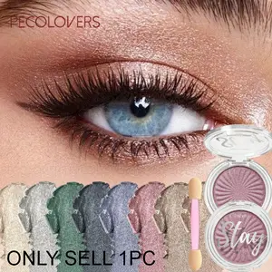 1PC Glitter Eyeshadow Palette, Single-color, Waterproof & Long Lasting, Pearlescent Fine Powder, Non-fading, Suitable for Daily Use/party/music Festival/travel, Glitter Shimmer Eyeshadow