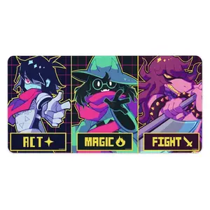 Deltarune Deskmat Office Use Mouse Pad Cozy Gaming Desk Mat Anime Setup Mat