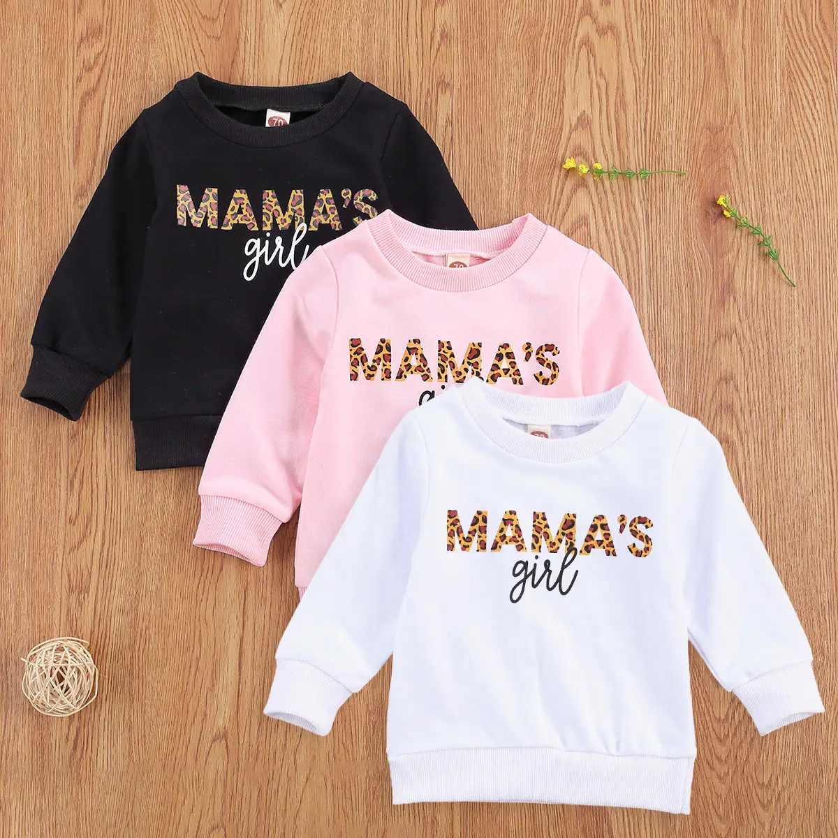 LAGKIYOJ Toddler Baby Girls Fall Winter Clothes Outfits 0 3 6 9 12 18 24Months 2t 3t Long Sleeve Mama's Girl Pullover Sweatshirt Sweater Top