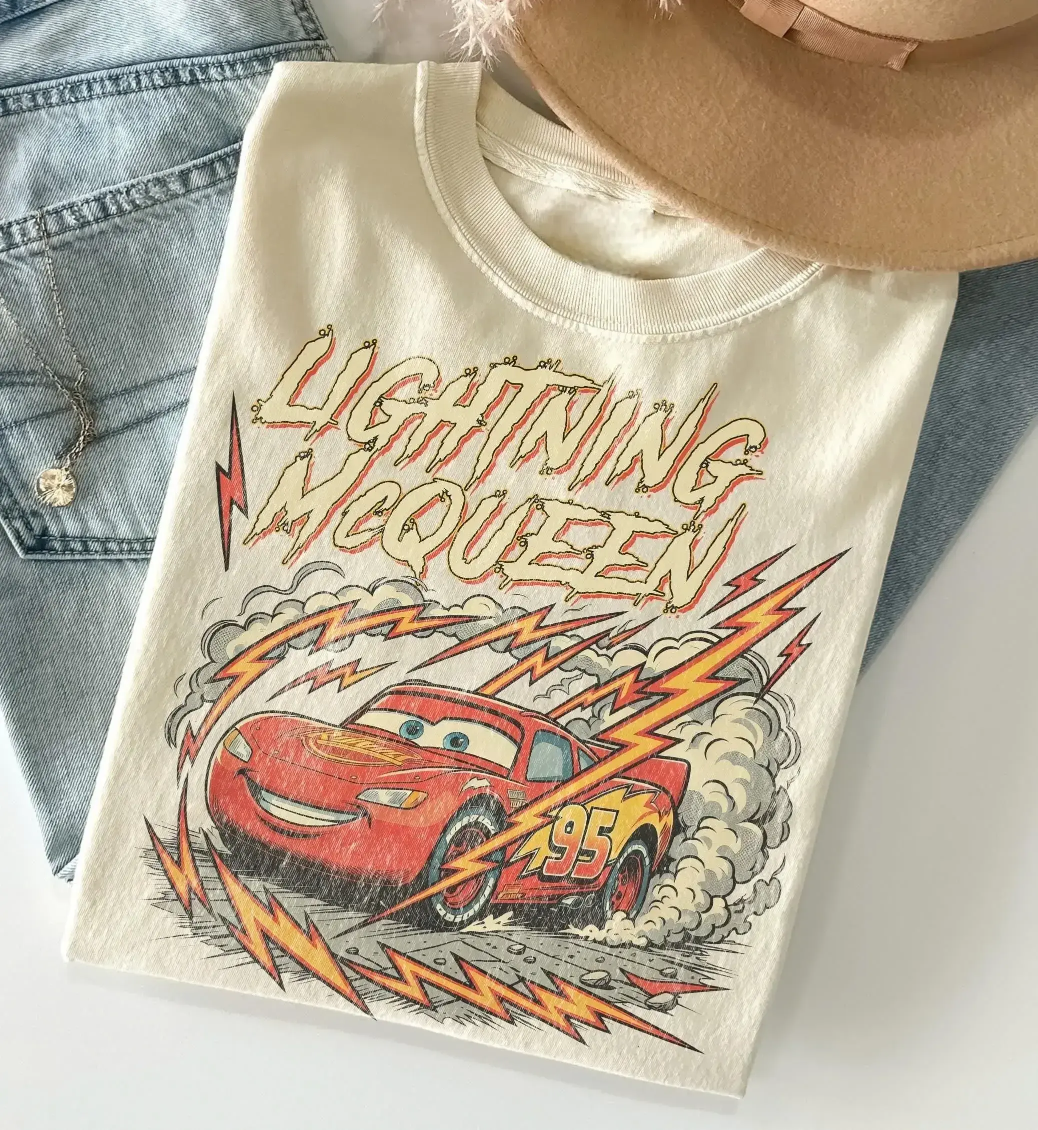 WDW Mc Lightning Vintage Shirt, Retro Cars Tee, WDW Cars Family Vacation 2026 Tee