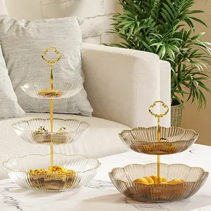 Nordic Style Multi-Layer Fruit Plate, Creative Afternoon Tea Display Stand, Home Living Room Cake Dessert Tray, High-Aesthetic Design