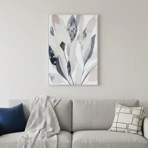 HomeRoots 653958 Sonatina II Hand Painted Brown Floater Frame Wall Art