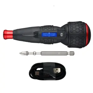 Vessel Tools USA VES220USB1U USB Rechargeable Ball Grip Electric Screwdriver, 3.6V, Built-In Batteries, 1/4 Inch Hex, LED Light, USB Port