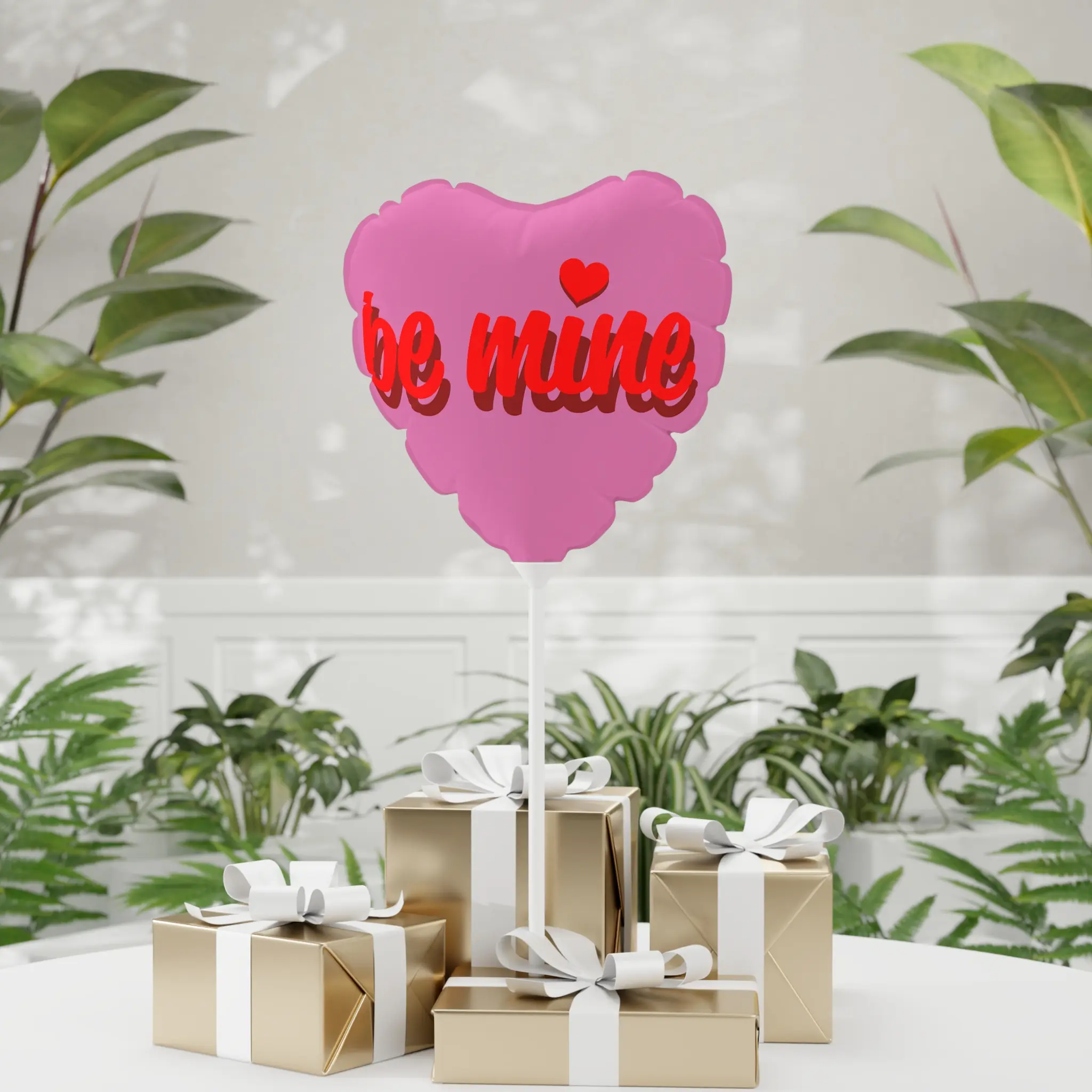 Balloon (Round and Heart-shaped), 11" Be Mine Valentines Day Anniversary Birthday Gift Present