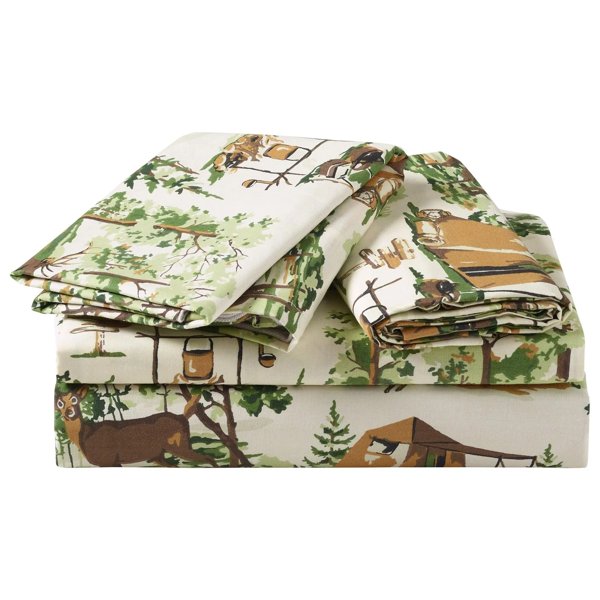 Camp Wandawega 250TC Cotton Percale Full Sheet Set Camp Wandawega 250TC Cotton Percale Full Sheet Set