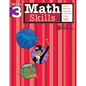 Math Skills: Grade 3 (Flash Kids Harcourt Family Learning)
