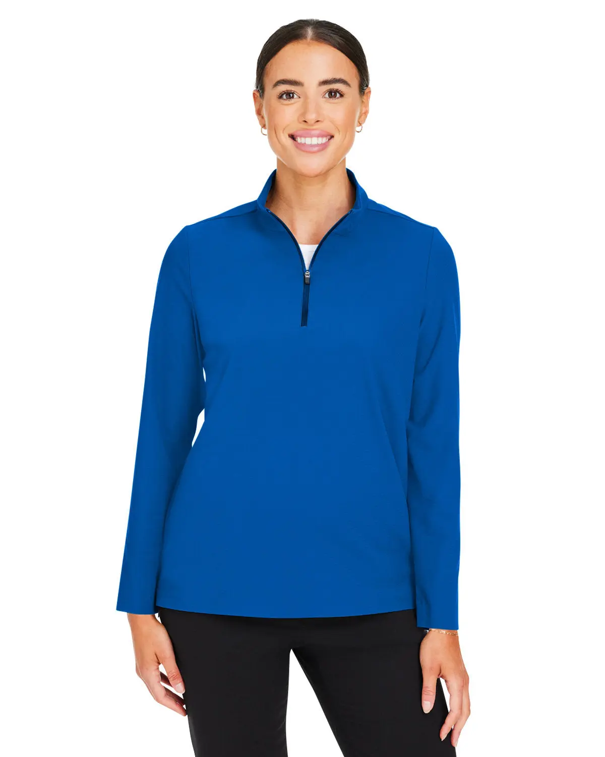 Devon & Jones DG410W Women's CrownLux Performance Windsor Welded Quarter-Zip Pullover