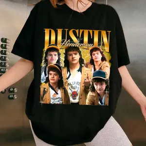 Dustin Henderson Stranger Movie T-shirt, Funny Character Film Sweatshirt, Gift For Fans, Women - Multiple Fashion Choices - Pick Your Shade