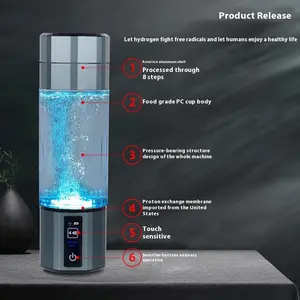 Portable Household High Concentration Hydrogen Rich Water Cup 280ML Gao Peng Glass Reusable Insulated Mug Simple Style Washable Drinkware