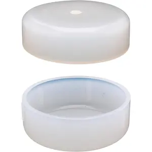 1-1/4" Deluxe Wrought Iron Patio Furniture  Glides, Round Plastic Chair  Caps, Floor Protector for Chairs, Pack of 25, White