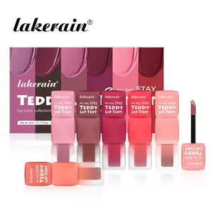 Long-lasting Velvet Teddy Lip Tint, Matte Lip Stain, Waterproof Liquid Lipstick, Non-transfer, Ultra-lightweight Comfort, for Natural To Bold Lips, Gloss, Lip Tint Set, Lip Tint Balm, Lipgloss