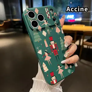 Nutcracker Christmas Dream Phone Case for iphone 17 Pro Max 16 Plus 15 14 13 12 11 XR Air E Matte Liquid Silicone Anti-Slip Pocket-Friendly Cellphone Softcase for Boy