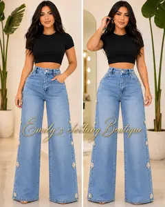 Dazzle Bloom Wide-Leg Jeans