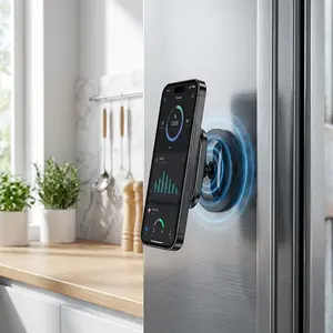 Multi-scenario Dual-sided Magnetic Phone Holder Universal for Car Desktop Home Office & Gym with 4 Magnetic Adapters for Versatile Usage Secure & Handy